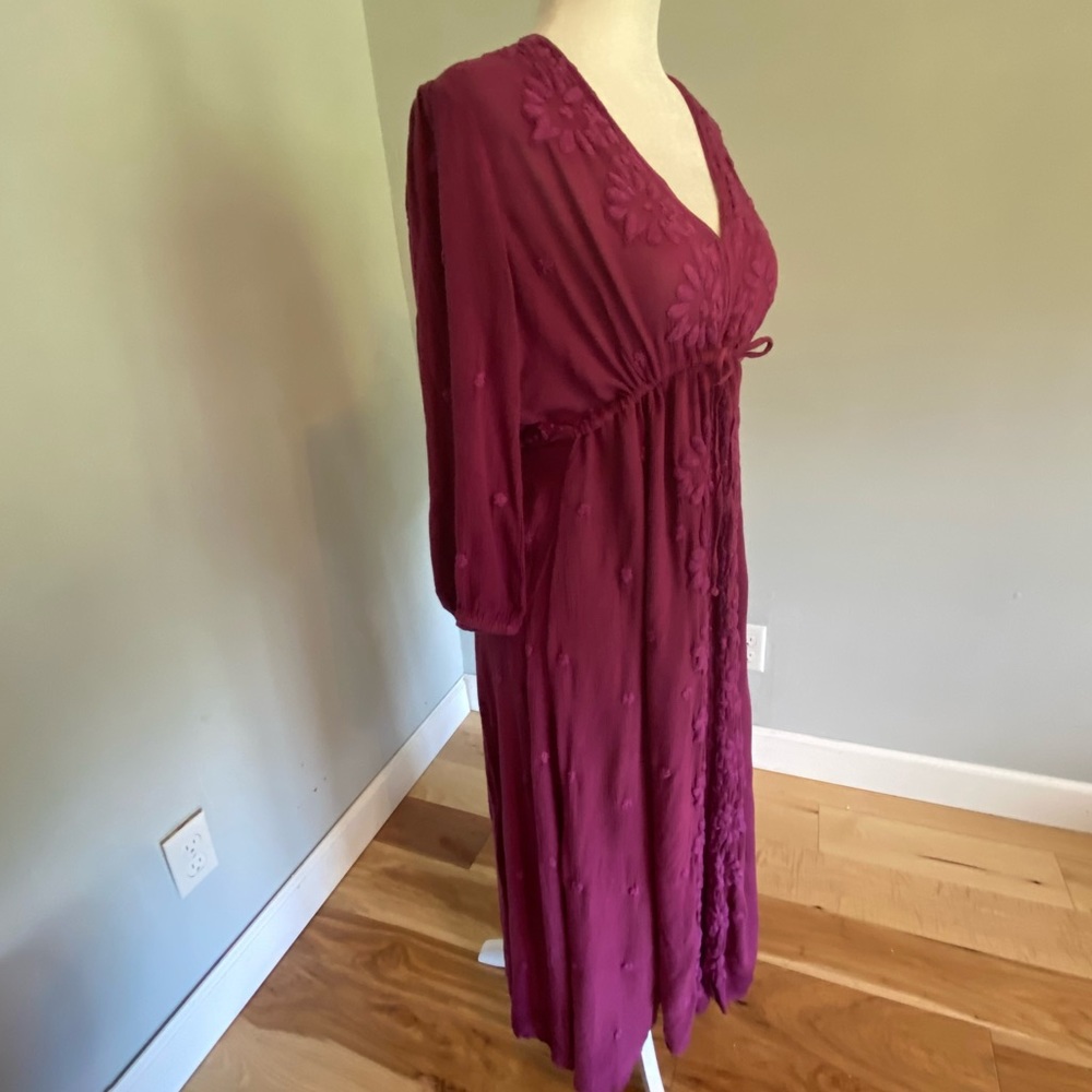 Free People purplish Burgundy gauze dress/swimsuit cover up. Light & airy